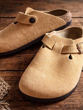 Birkenstock Suede Boston Clogs